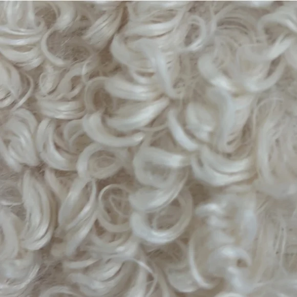 Vigoss Soft Curly Faux Lamb Teddy Cream Jacket Waist Coat Size L - Picture 7 of 9